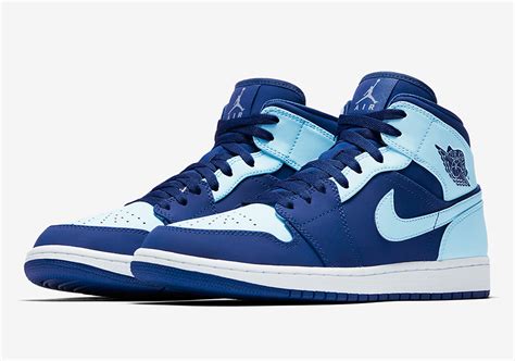 nike air jordan mid blauw|nike jordan 1 mid top.